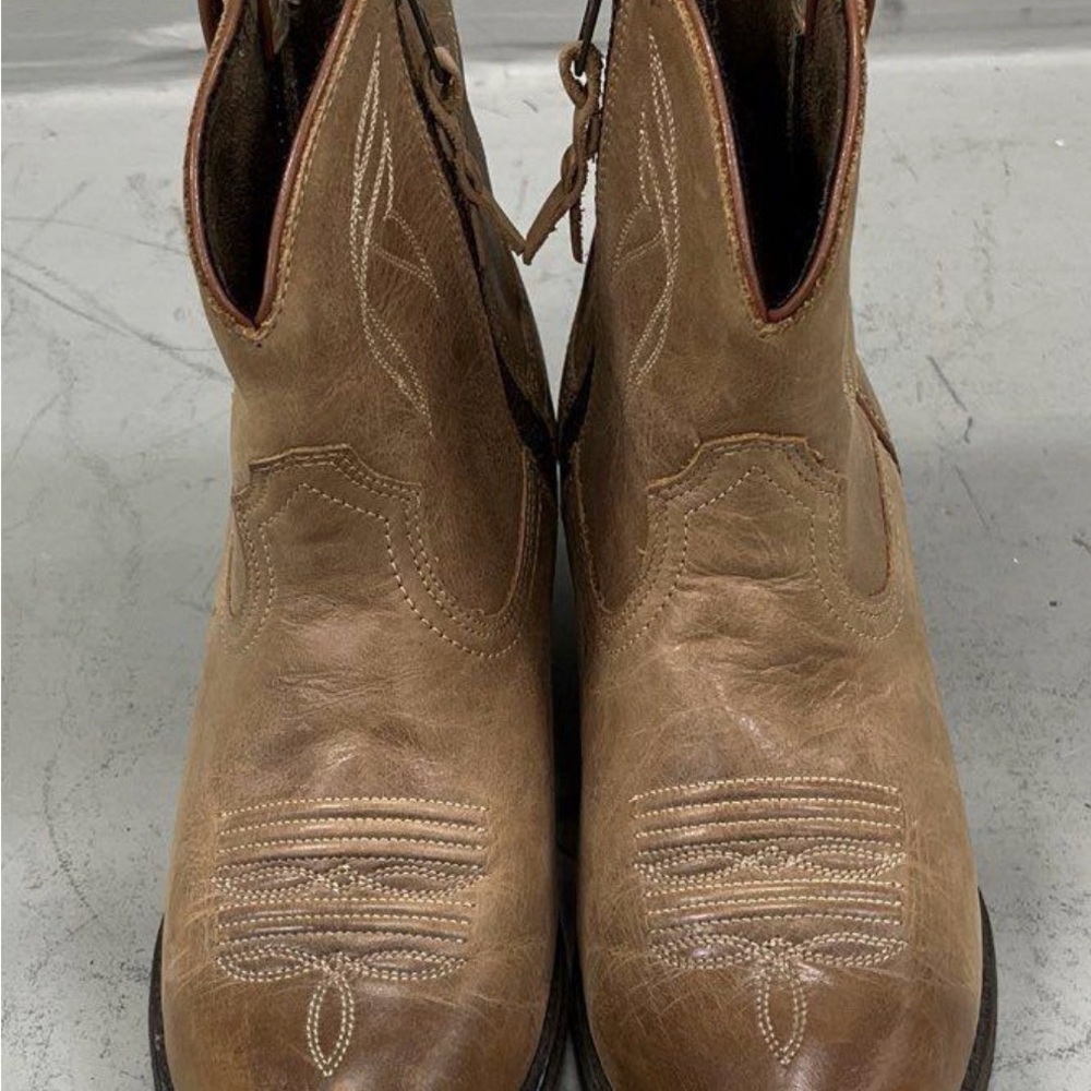 Ariat Darlin Distressed Brown Leather Western Ankle Boots Women's Size 7